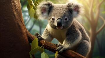 ai genererad koala hög kvalitet bild foto