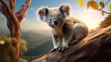 ai genererad koala hög kvalitet bild foto