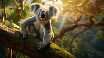 ai genererad koala hög kvalitet bild foto