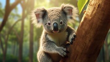 ai genererad koala hög kvalitet bild foto