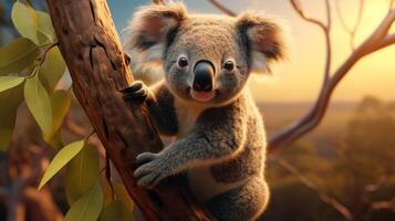 ai genererad koala hög kvalitet bild foto