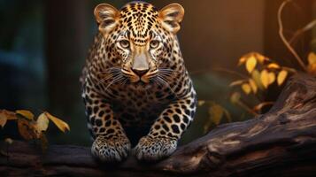 ai genererad leopard hög kvalitet bild foto