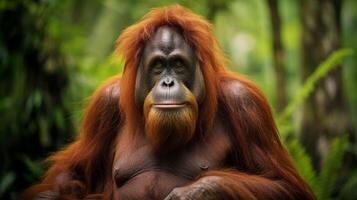 ai genererad orangutang hög kvalitet bild foto