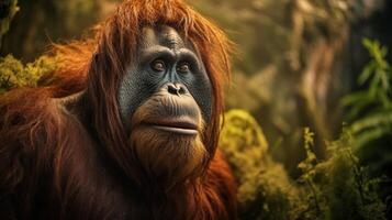 ai genererad orangutang hög kvalitet bild foto