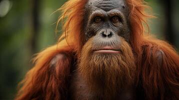 ai genererad orangutang hög kvalitet bild foto