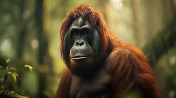 ai genererad orangutang hög kvalitet bild foto