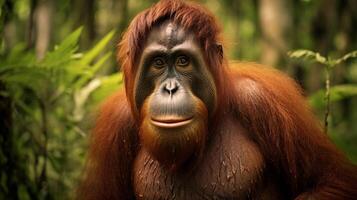 ai genererad orangutang hög kvalitet bild foto