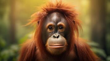 ai genererad orangutang hög kvalitet bild foto