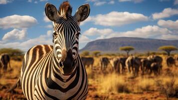 ai genererad zebra hög kvalitet bild foto