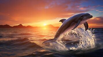 ai genererad delfin hög kvalitet bild foto