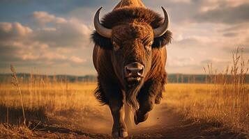 ai genererad buffel hög kvalitet bild foto