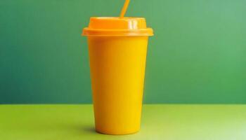 ai genererad orange juice i glas foto