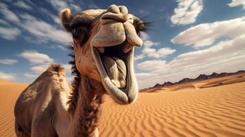 ai genererad kamel hög kvalitet bild foto