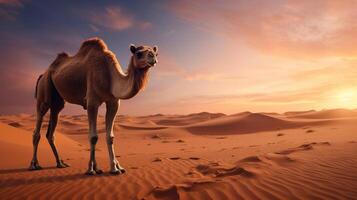 ai genererad kamel hög kvalitet bild foto