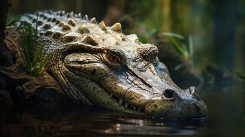 ai genererad krokodil hög kvalitet bild foto