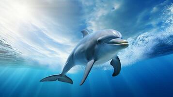 ai genererad delfin hög kvalitet bild foto