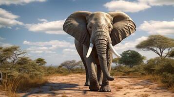 ai genererad elefant hög kvalitet bild foto