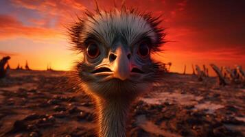 ai genererad emu hög kvalitet bild foto