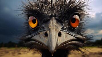 ai genererad emu hög kvalitet bild foto