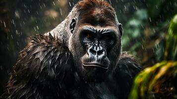 ai genererad gorilla hög kvalitet bild foto