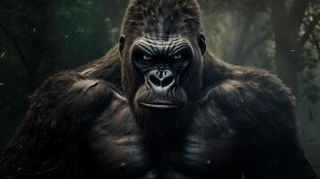 ai genererad gorilla hög kvalitet bild foto