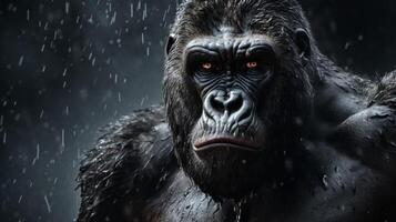 ai genererad gorilla hög kvalitet bild foto