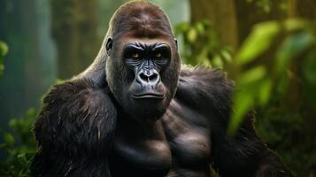 ai genererad gorilla hög kvalitet bild foto