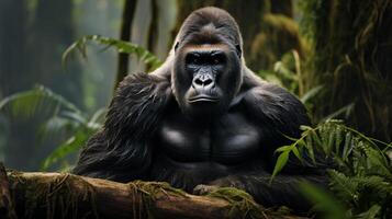 ai genererad gorilla hög kvalitet bild foto