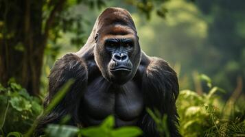 ai genererad gorilla hög kvalitet bild foto