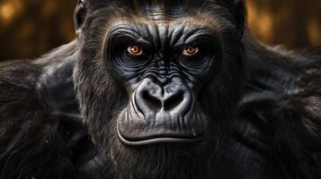 ai genererad gorilla hög kvalitet bild foto