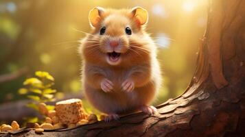 ai genererad hamster hög kvalitet bild foto