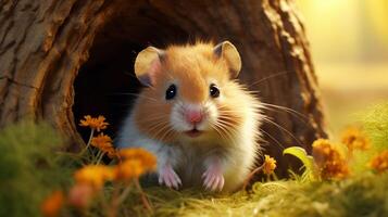 ai genererad hamster hög kvalitet bild foto