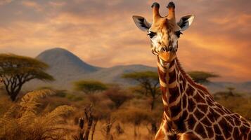 ai genererad giraff hög kvalitet bild foto