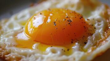 ai genererad närbild av en gyllene friterad mosad ägg bit, Krispig och smakrik, ai genererad foto