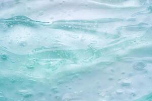 transparent klar blå flytande serum gel kosmetisk textur bakgrund foto