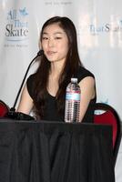 los angeles - sep 7 yuna kim på de Allt den där skridsko los angeles 2010 Tryck konferens på pickwick skridskoåkning rink på september 7, 2010 i burbank, ca foto