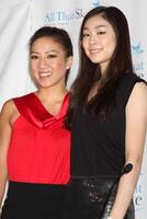 los angeles - sep 7 michelle kwan yuna kim på de Allt den där skridsko los angeles 2010 Tryck konferens på pickwick skridskoåkning rink på september 7, 2010 i burbank, ca foto