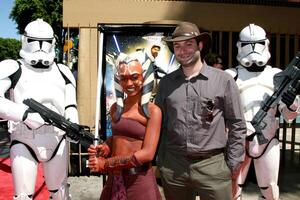 ahsoka tano karaktär dave filoni stjärna krig de klona krig premiär egyptisk teater los angeles, ca augusti 10, 2008 foto