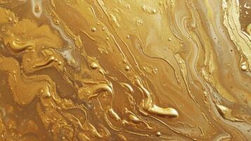 ai genererad guld vätska konst marmorering måla texturerad bakgrund foto