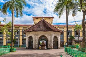 magellan korsa paviljong på torg sugbo i cebu stad, filippinerna foto