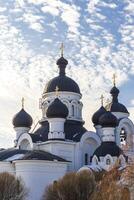 skott av de kupoler av de ortodox kyrka.. religion foto