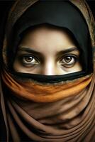 ai genererad kvinna i hijab foto