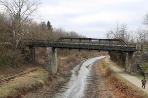 landskap längs de co kanal i williamsport maryland. foto