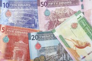 jordanian dinar en ny serie av sedlar foto
