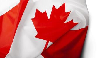 vinka kanada flagga isolerat på en vit bakgrund foto