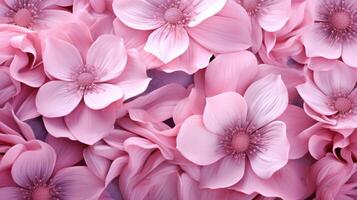 ai genererad rosa blommor skapa en skön, lugn bakgrund, ai genererad foto
