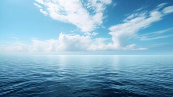 ai genererad ändlös hav möter de himmel i en sömlös foto