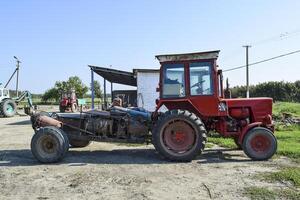 traktor. jordbruks maskineri. foto