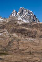 pyreneerna bergen frontera del portal, huesca, aragon, Spanien foto