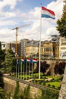 plats de la konstitution i de stad av luxemburg foto
